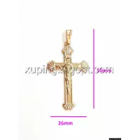 Крест с распятием, позолота, Xuping