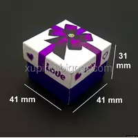 Подарочная коробка для бижутерии, с поролоновым вкладышем, фиолетовая