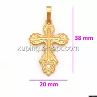 Хрест Ажурний, без каменів, позолота Xuping