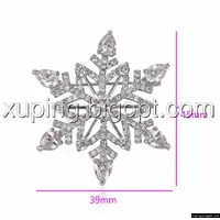 Брошка Сніжинка з розсипом цирконію, Xuping